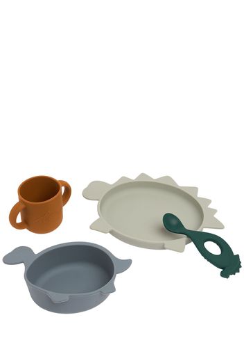 Set Di Stoviglie In Silicone Dino Vivi