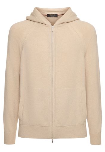 Maglia Merano In Cashmere / Zip E Cappuccio