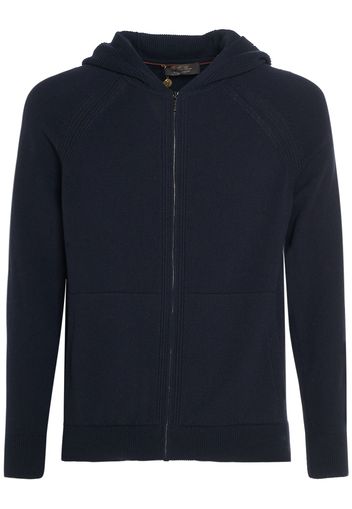 Maglia Merano In Cashmere / Zip E Cappuccio