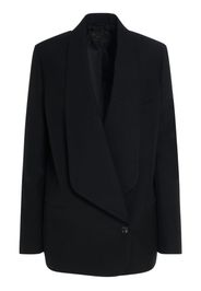 Sheri Cotton & Silk Jacket W/wide Lapels