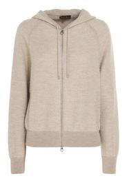 Fuji Cashmere & Silk Knit Hooded Bomber