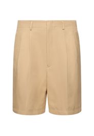 Shorts Joetsu In Lino E Seta Con Pinces