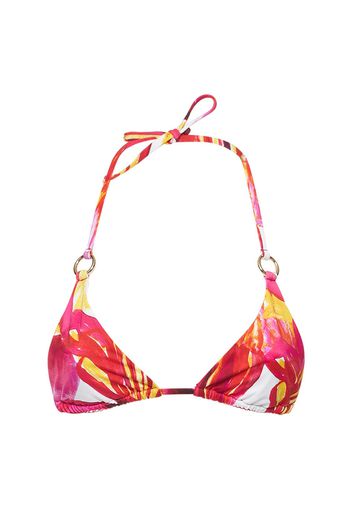 Top Bikini A Triangolo Mini Ring Stampato