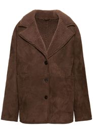 Cappotto Cirebo In Camoscio E Shearling