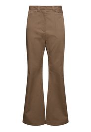 Cotton Blend Flared Pants