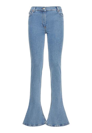 Jeans Vita Bassa In Denim Di Cotone