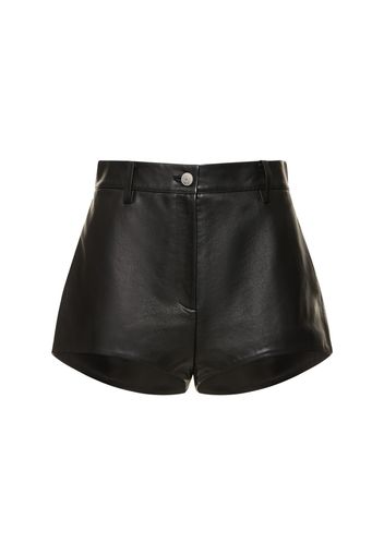 Shorts Vita Alta In Pelle