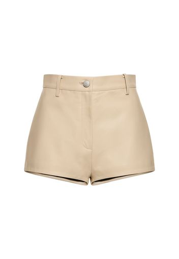 Shorts Vita Alta In Pelle