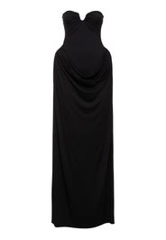 Jersey Draped Bustier Long Dress