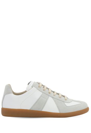 Sneakers Basse Replica In Pelle E Camoscio