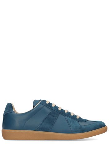 Sneakers Basse Replica In Pelle E Camoscio