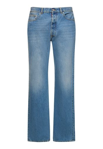 Jeans Regular Fit In Denim Di Cotone