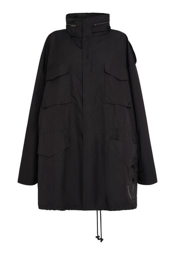 Cappotto Oversize In Cordura Con Cappuccio