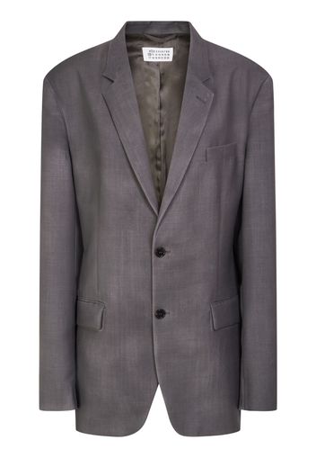 Blazer Monopetto In Lana E Mohair