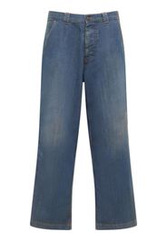 Jeans In Denim E Twill Di Cotone