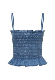 Crop Top Daline In Denim Di Cotone