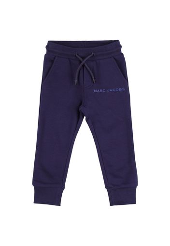 Pantaloni In Felpa Di Cotone Con Logo