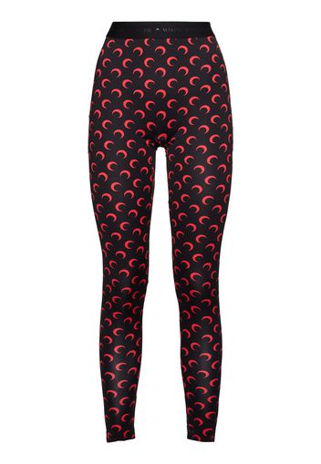 Moon Printed Jersey Stirrup Leggings