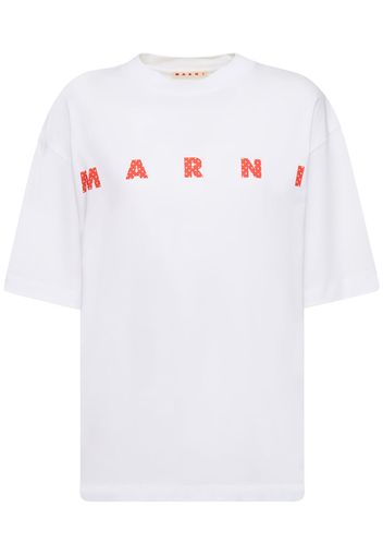 T-shirt In Jersey Con Stampa Logo