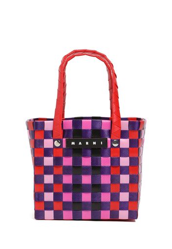 Borsa Shopping Color Block Con Logo