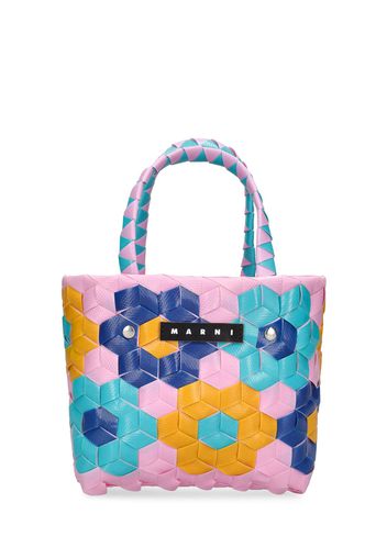 Borsa Shopping Color Block Con Logo