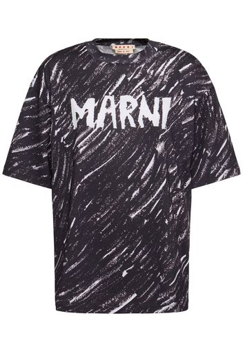 T-shirt In Jersey Di Cotone Con Logo