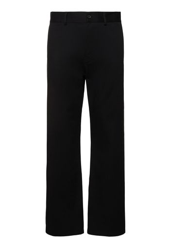 Pantaloni In Gabardina Di Cotone Stretch