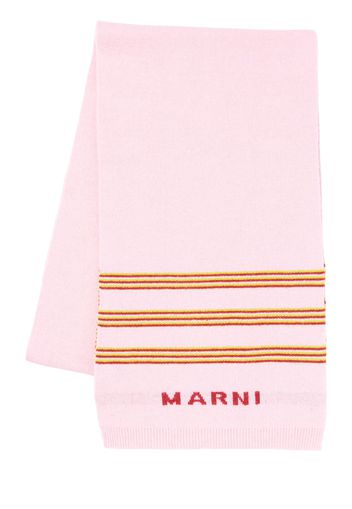 Sciarpa In Maglia Di Misto Lana / Logo