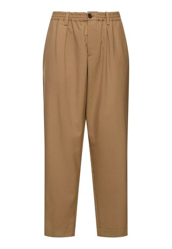 Pantaloni Cropped Loose Fit In Lana