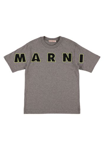 T-shirt In Jersey Di Cotone Con Ricamo