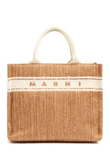 Borsa Piccola Jacquard Basket Con Manico