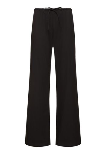 Cotton Elastic Wide Pants