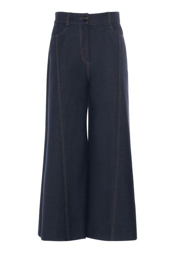 Pantaloni Foster In Jersey Effetto Denim