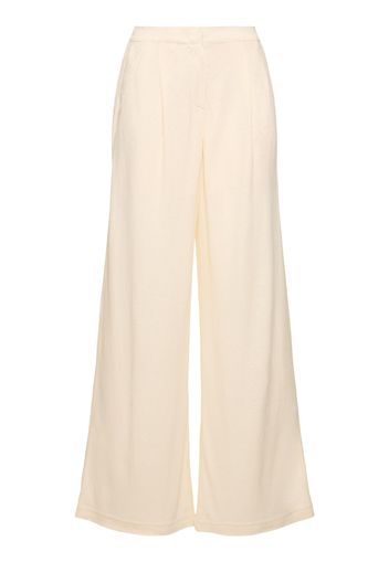 Brina Linen Blend Jersey Straight Pants