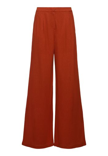 Brina Linen Blend Jersey Straight Pants