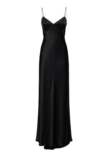 Riccio Silk Satin Long Dress