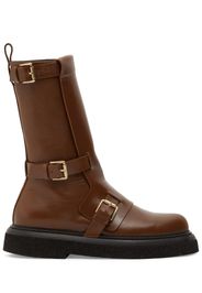 Stivali Alti Buckleboots In Pelle 20mm