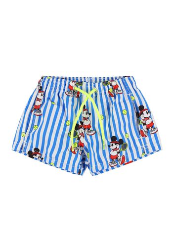 Shorts Mare Mickey In Nylon Stampato