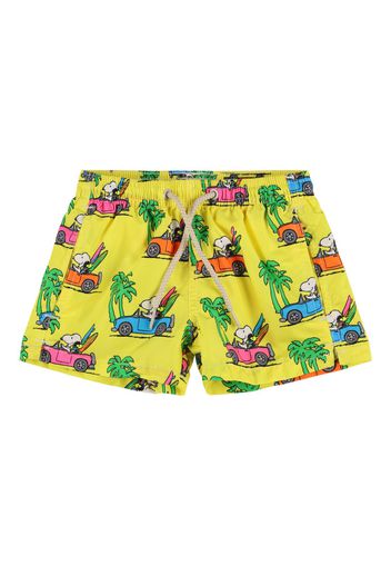 Shorts Mare Snoopy In Nylon Stampato