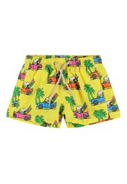 Shorts Mare Snoopy In Nylon Stampato