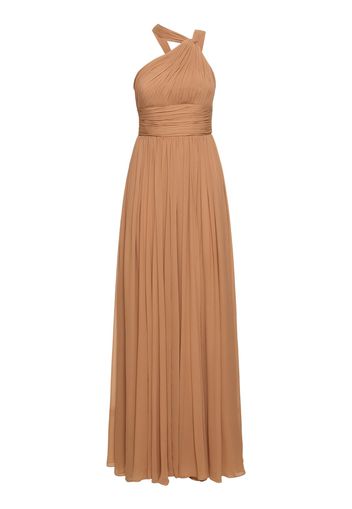 Silk Chiffon One Shoulder Maxi Dress