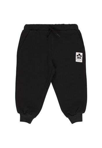 Pantaloni In Felpa Di Cotone Organico Con Logo