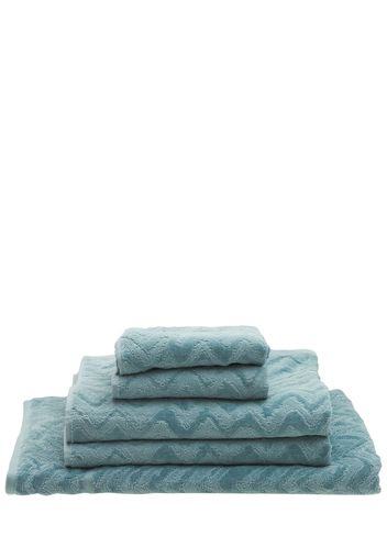 MISSONI HOME COLLECTION, Set Di 5 Asciugamani Rex In Cotone