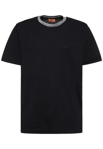 T-shirt In Jersey Di Cotone Tinto