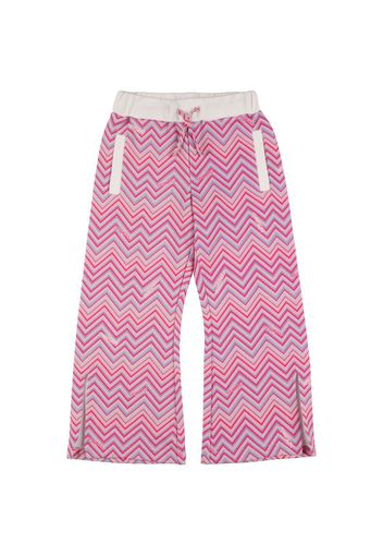 Pantaloni In Felpa Di Cotone Zigzag