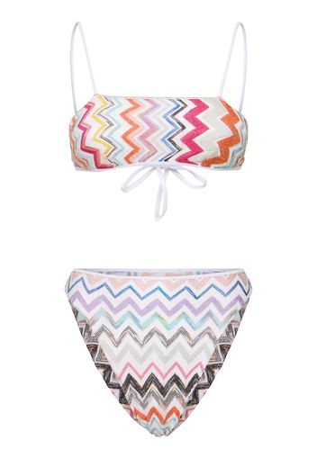 Set Bikini In Lurex Chevron Zig Zag