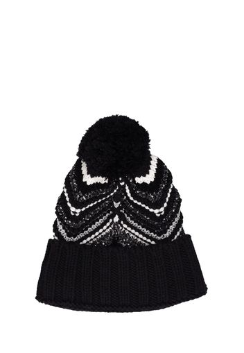 Cappello Beanie In Maglia Di Lana