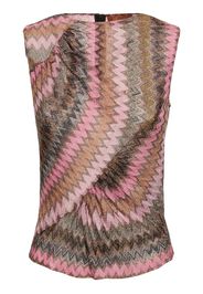 Top Senza Maniche In Lurex Chevron