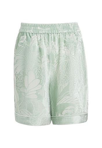 Printed Stretch Silk Shorts