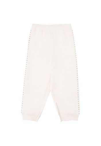 Pantaloni In Jersey Di Cotone Con Borchie